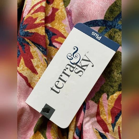 Terra & Sky Pink and Yellow Dolman Sleeve Sundress - Picture 5 of 7